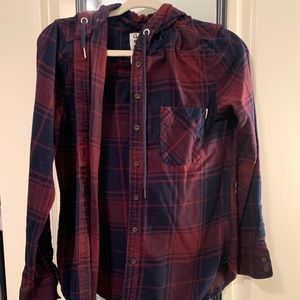 Garage hooded flannel